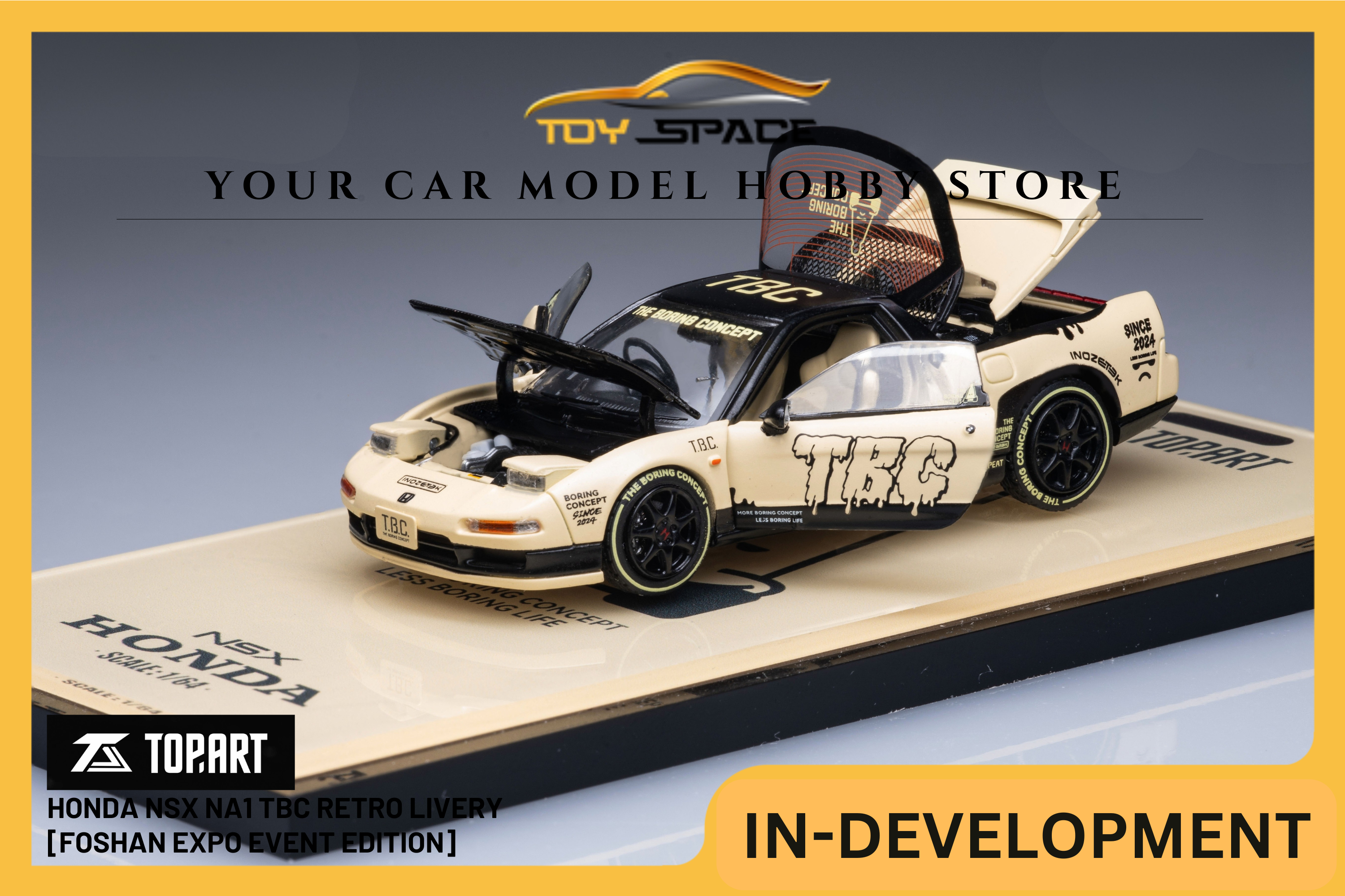 [TOP ART] 1:64 Honda NSX NA1 TBC Retro Livery [Foshan Expo Event Edition]