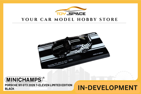 [MINICHAMPS] 1:64 Porsche 911 GT3 2026 7-Eleven Limited Edition Black