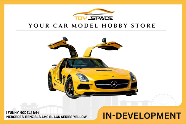 [FUNNY MODEL] 1:64 Mercedes-Benz SLS AMG Black Series Yellow
