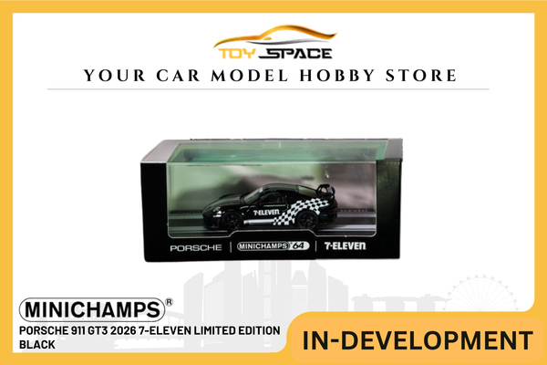 [MINICHAMPS] 1:64 Porsche 911 GT3 2026 7-Eleven Limited Edition Black