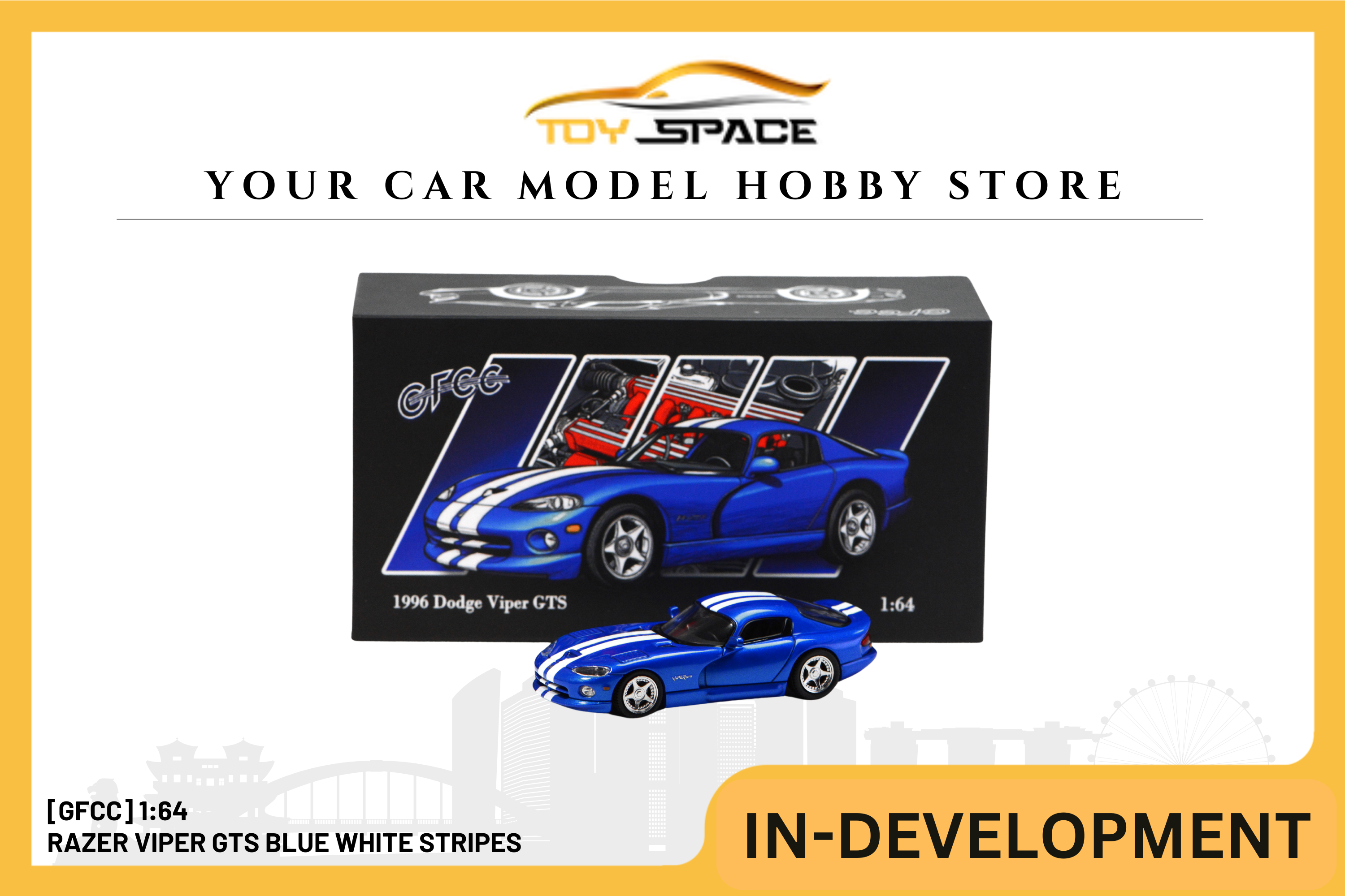 [GFCC] 1:64 Razer Viper GTS Blue White Stripes