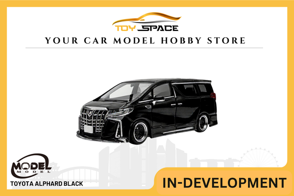 [MODEL MODEL] 1:64 Toyota Alphard Black - Toy Space Diecast Online Store Singapore