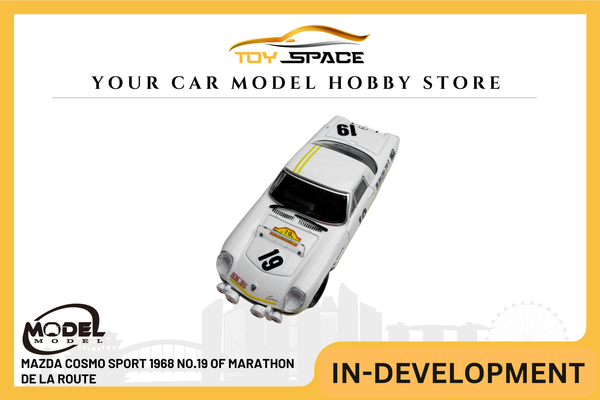 [MODEL MODEL] 1:64 Mazda Cosmo Sport 1968 No.19 of Marathon De La Route - Toy Space Diecast Online Store Singapore