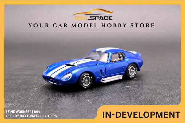 [FINE WORKS64] 1:64 Shelby Daytona Blue Strips