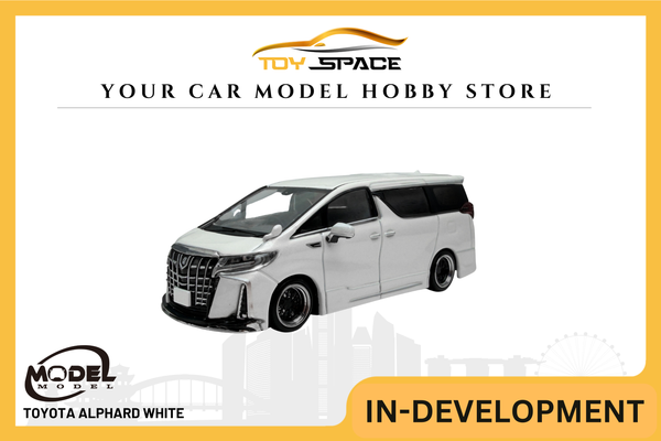 [MODEL MODEL] 1:64 Toyota Alphard White - Toy Space Diecast Online Store Singapore
