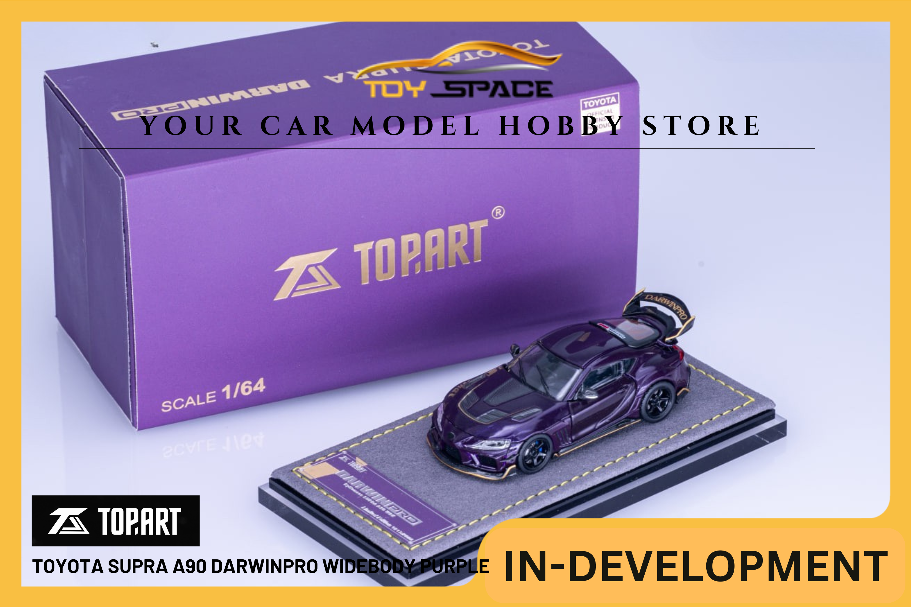 [TOP ART] 1:64 Toyota Supra A90 DarwinPRO Widebody Purple - Toy Space Diecast Online Store Singapore