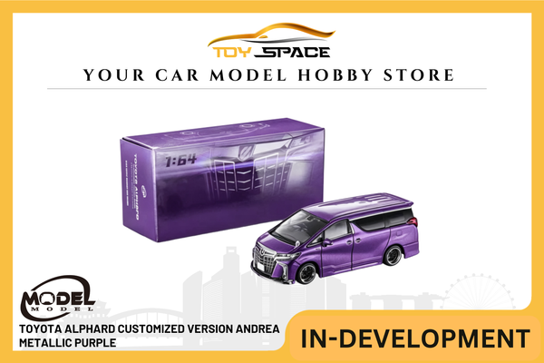 [MODEL MODEL] 1:64 Toyota Alphard Customized Version Andrea Metallic Purple