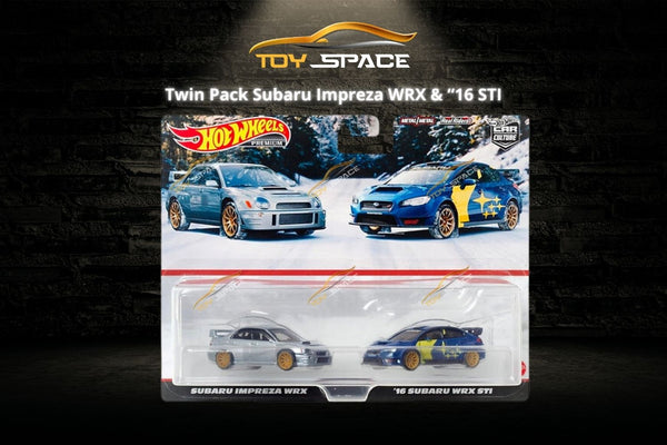 Hot Wheels Twin Pack Subaru Impreza WRX & '16 WRX STi