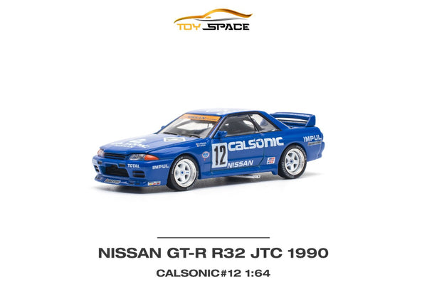 Pop Race 1/64 Nissan Skyline GTR R32 JTC 1990 CALSONIC #12