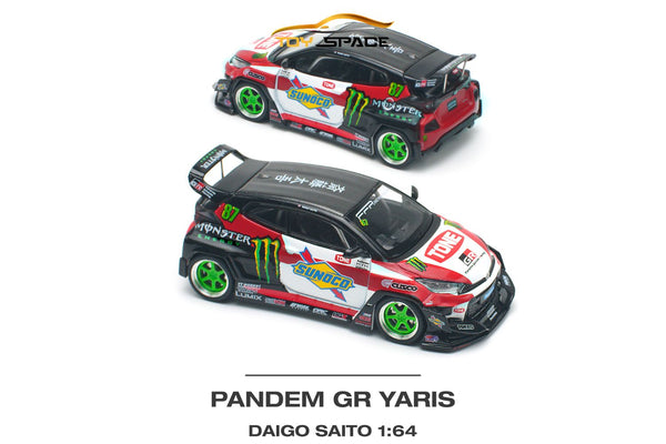 Pop Race 1/64 PANDEM GR Yaris Daigo Saito
