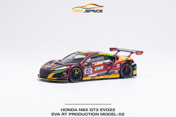 Pop Race 1/64 Honda NSX GT3 EVO22 EVA Chrome Red