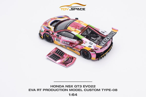 Pop Race 1/64 Honda NSX GT3 EVO22 EVA RT Production Model Custom Type-08