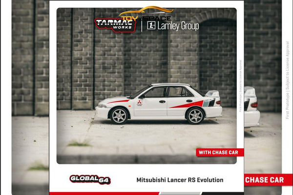 Tarmac Works 1/64 Mitsubishi Lancer RS Evolution White [Lamley Special Edition]