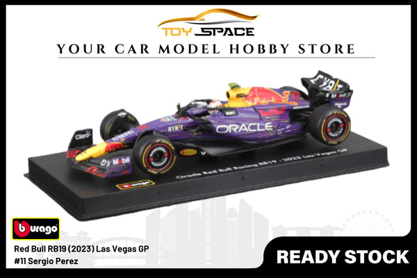 Bburago 1:43 Red Bull F1 (RB19) 2023 Las Vegas GP #11 Sergio Perez