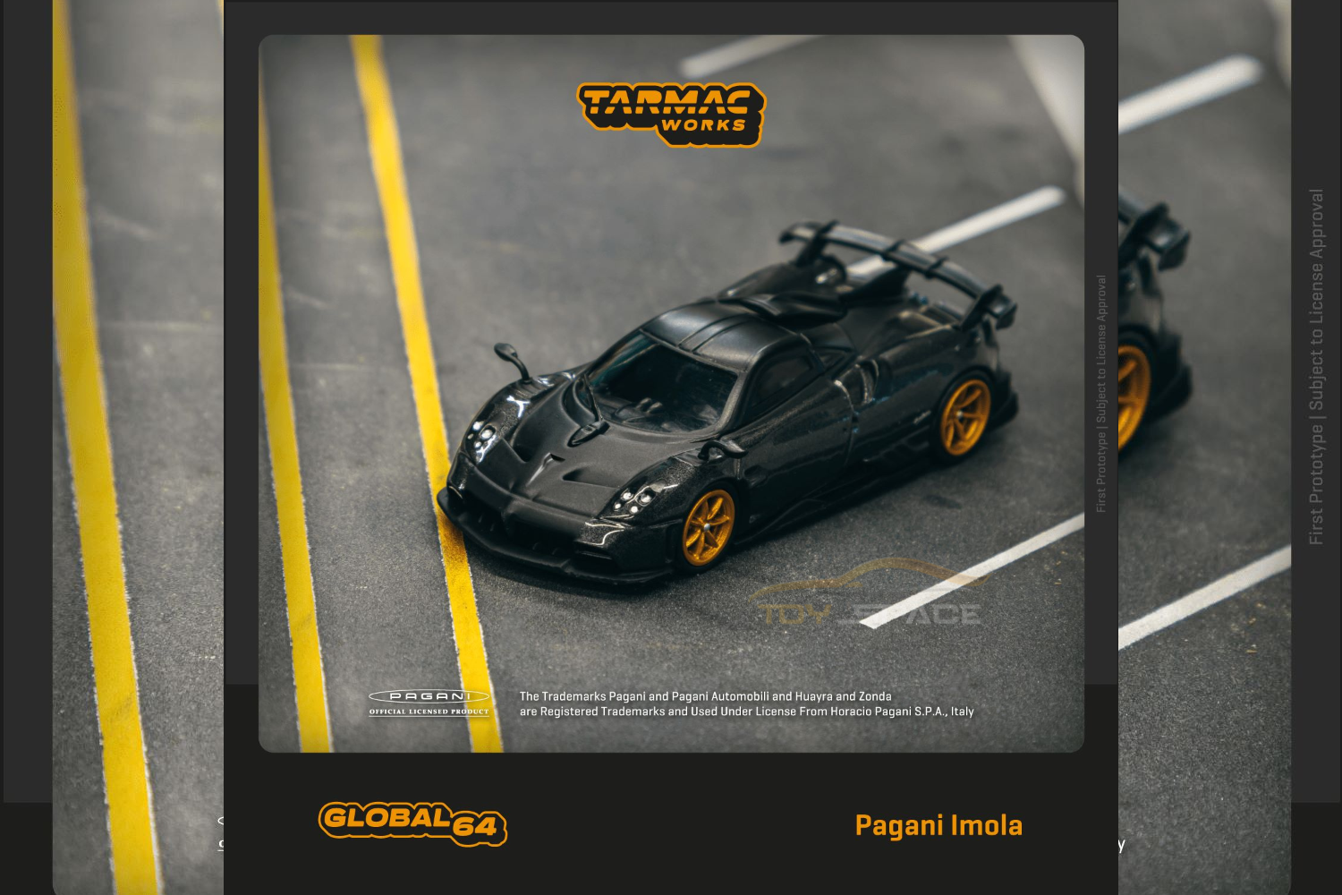 [TARMAC WORKS] 1/64 Pagani Imola Grigio Knockhill - GLOBAL64