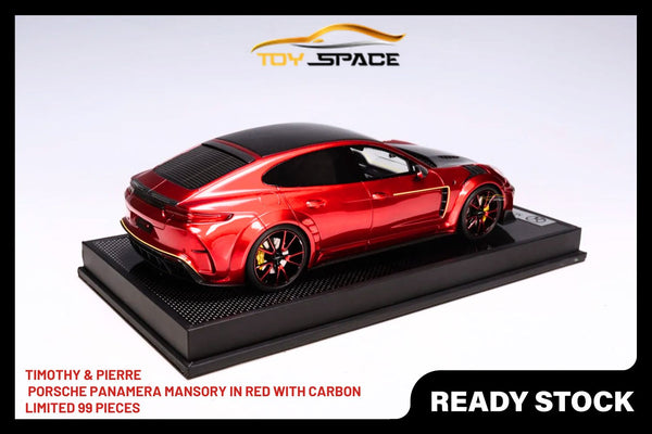 T&P 1/18 Porsche Panamera Mansory in Red with Carbon [Limited 99 pcs]