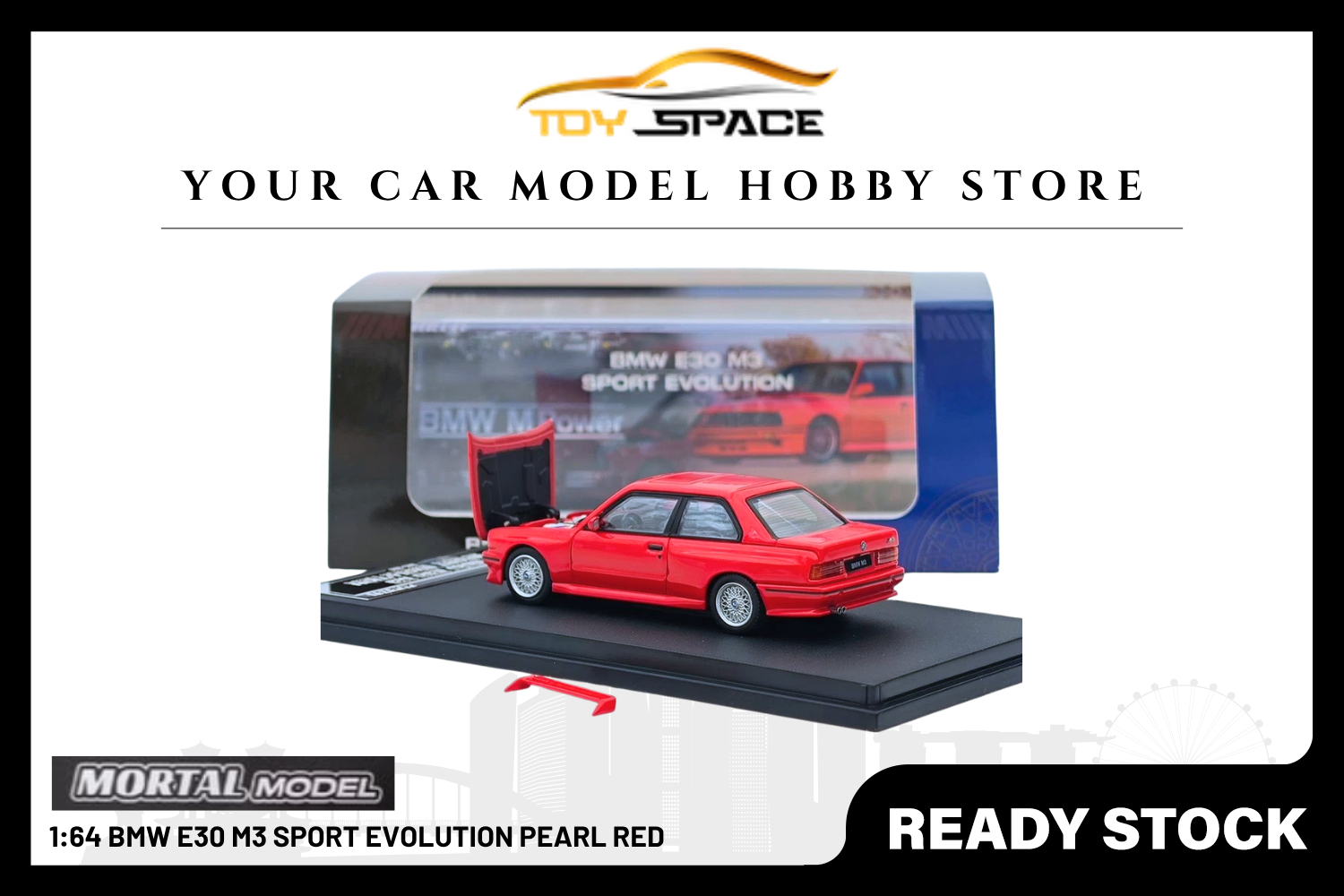[MORTAL] 1:64 BMW E30 M3 Sport Evolution Pearl Red