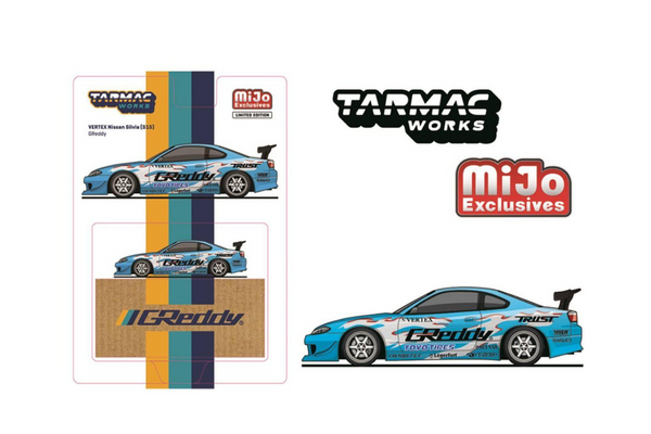 [TARMAC WORKS] 1/64 VERTEX Nissan Silvia (S15) GReddy - Mijo Exclusive