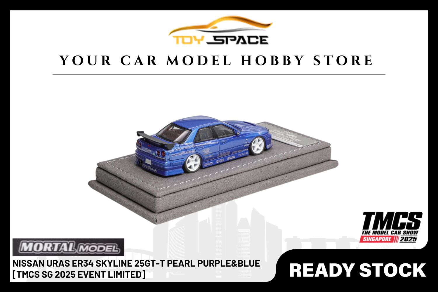 [MORTAL] 1:64 Nissan Uras ER34 Skyline 25GT-T Pearl Purple&Blue [TMCS SG 2025 Event Limited]