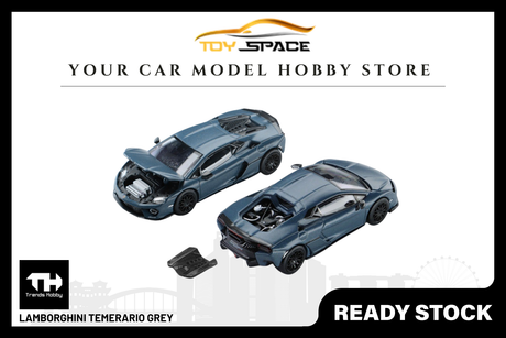 [TRENDS HOBBY] Lamborghini Temerario Grey - Toy Space Diecast Online Store Singapore