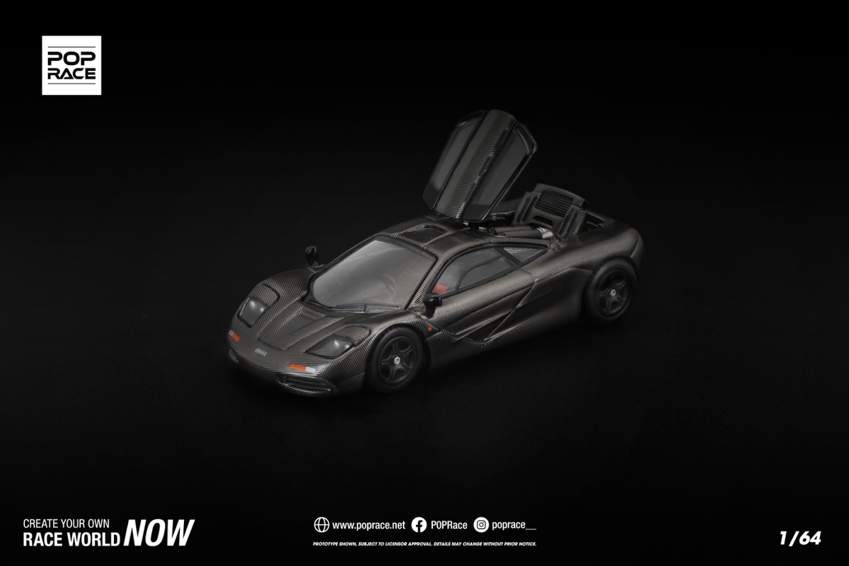 [POP RACE] 1:64 Mclaren F1 Carbon Edition - Toy Space Diecast Online Store Singapore