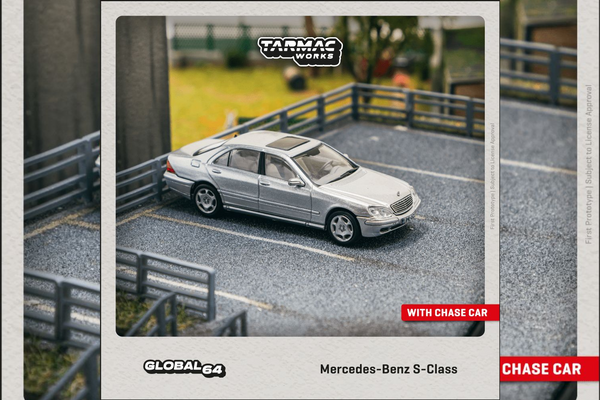 [TARMAC WORKS] 1/64 Mercedes-Benz S-Class Brilliant Silver Metallic - GLOBAL64