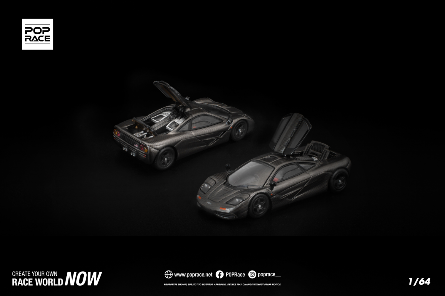[POP RACE] 1:64 Mclaren F1 Carbon Edition
