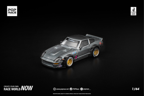 [POP RACE] 1:64 Pandem 280ZX Gun Metal - Toy Space Diecast Online Store Singapore