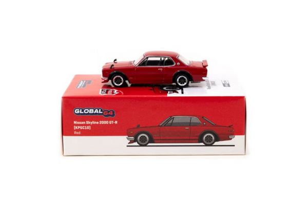 Tarmac Works 1/64 Nissan Skyline 2000 GT-R (KPGC10) Red Special Edition - GLOBAL64