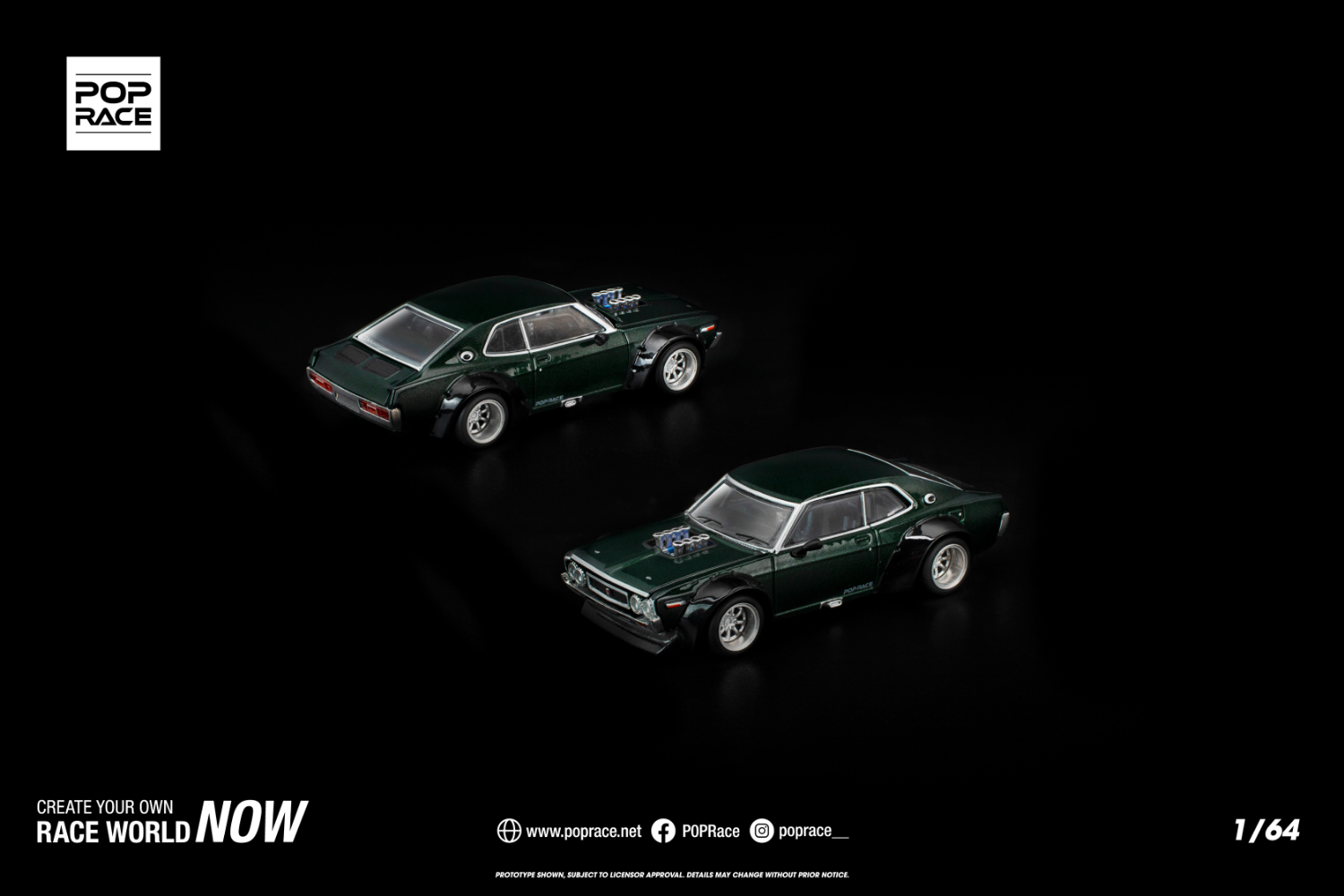 [POP RACE] 1:64 Laurel C130 Green