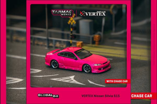 [TARMAC WORKS] 1/64 VERTEX Nissan Silvia (S15) Pink Metallic - GLOBAL64