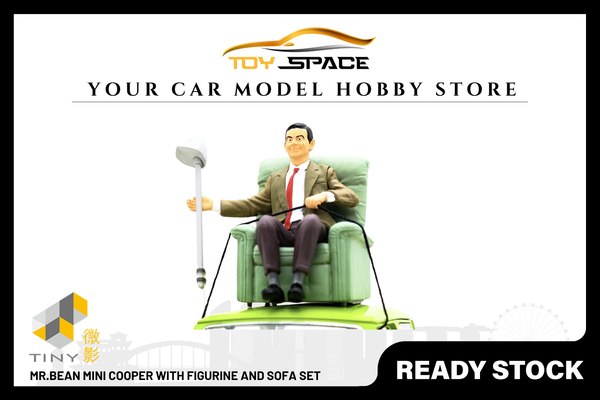 [TINY] 1:18 Mr.Bean Mini Cooper With Figurine and Sofa Set