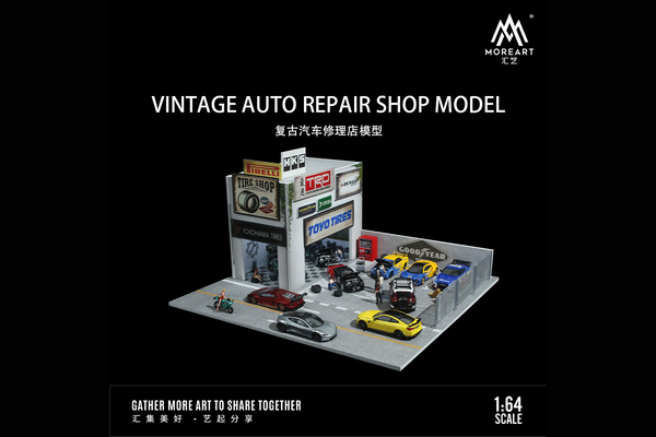 [MOREART] 1/64 Vintage Auto Repair Shop Model