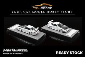 [MORTAL] 1:64 Nissan S14 Kouki White - Toy Space Diecast Online Store Singapore