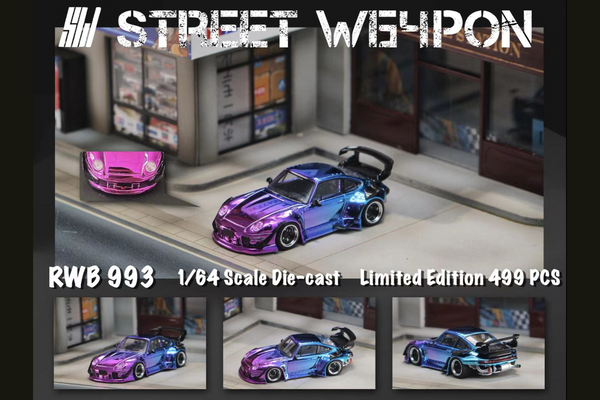 Street Weapon 1/64 RWB 993 Chrome Purple