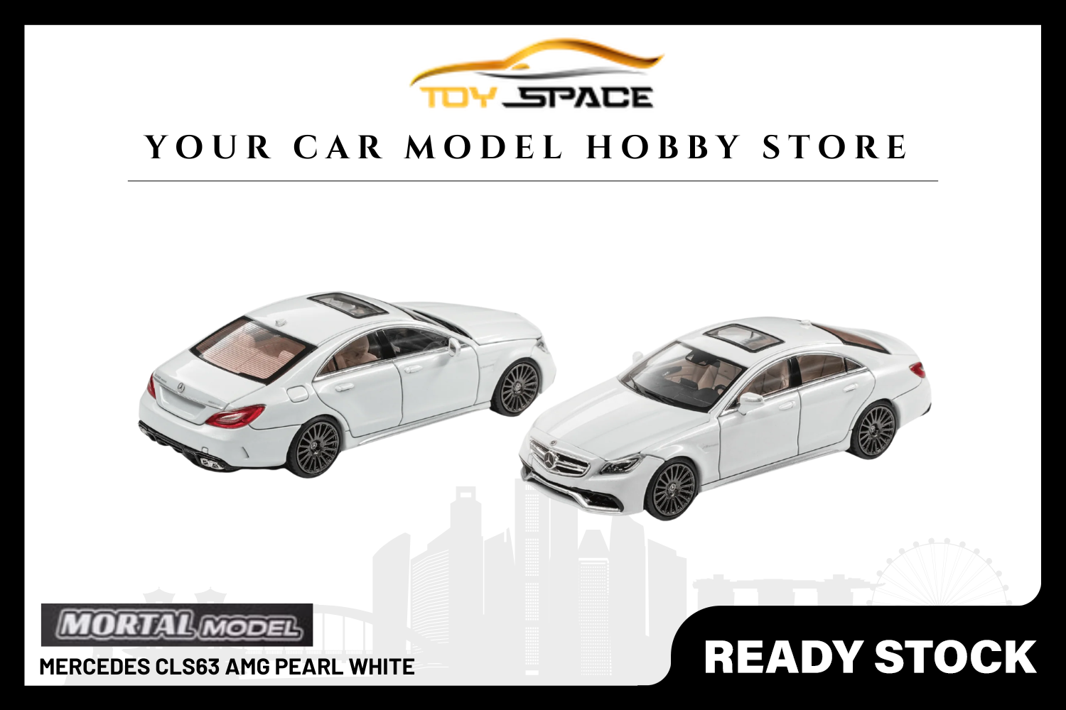 [MORTAL] 1:64 Mercedes CLS63 AMG Pearl White - Toy Space Diecast Online Store Singapore