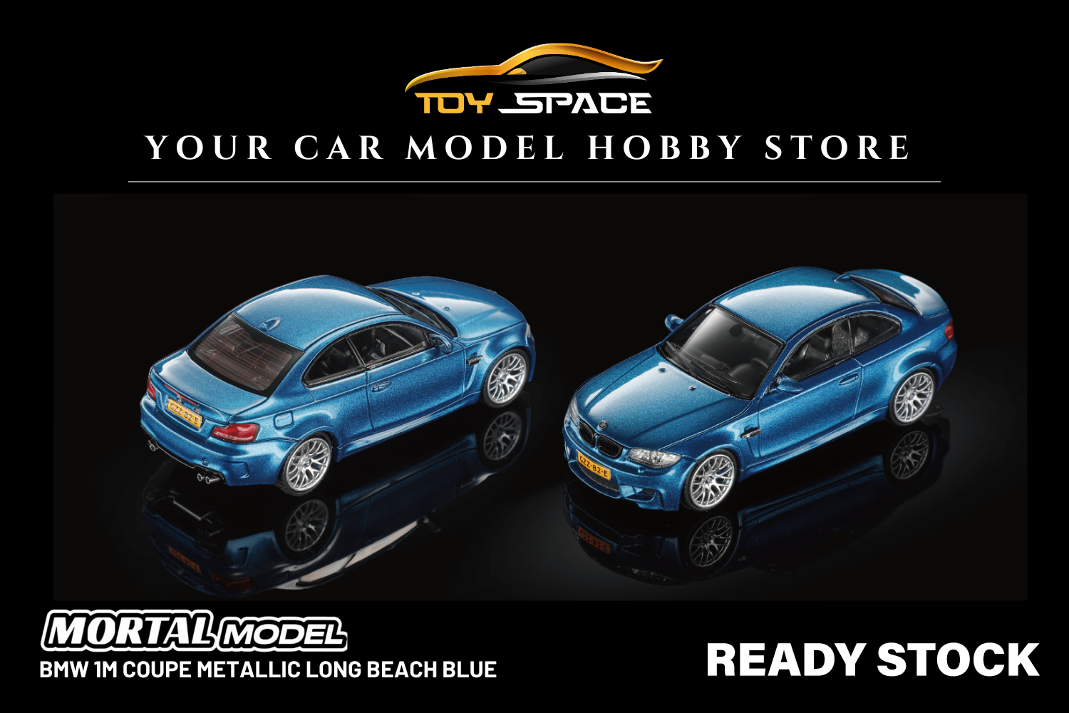[MORTAL] 1:64 BMW 1M Coupe Metallic Long Beach Blue - Toy Space Diecast Online Store Singapore