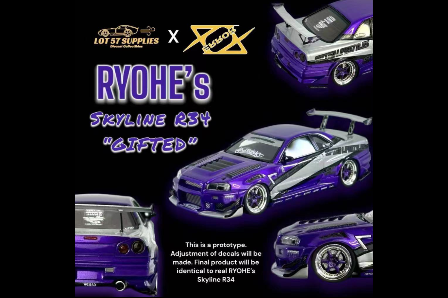 Error 404 Model x Lot 57 1/64 RYOHE's Nissan Skyline R34 