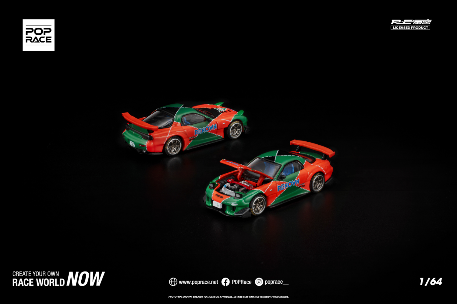 [POP RACE] 1:64 Mazda RX7 Re-Amemiya Renown