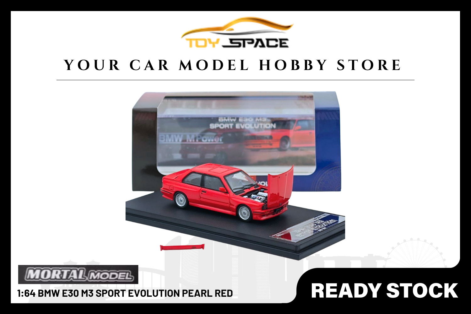 [MORTAL] 1:64 BMW E30 M3 Sport Evolution Pearl Red