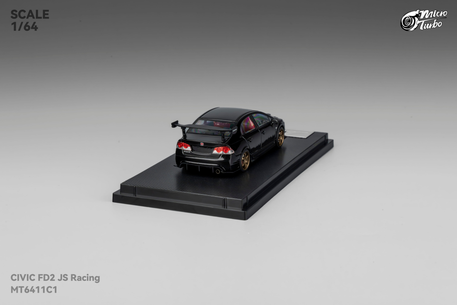 [MICRO TURBO] 1:64 Custom FD2 J’S Racing Metallic Black