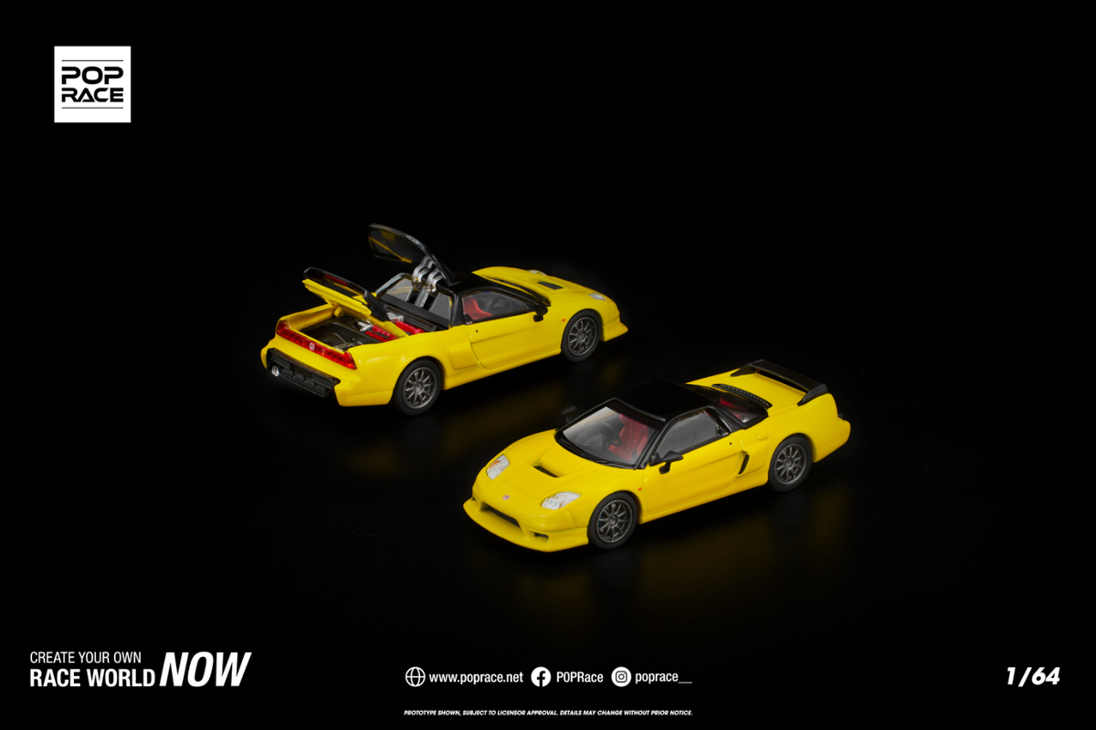 [POP RACE] 1:64 Honda NSX-R Yellow