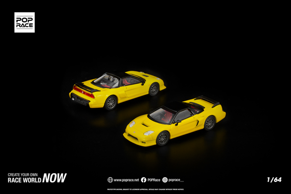 [POP RACE] 1:64 Honda NSX-R Yellow