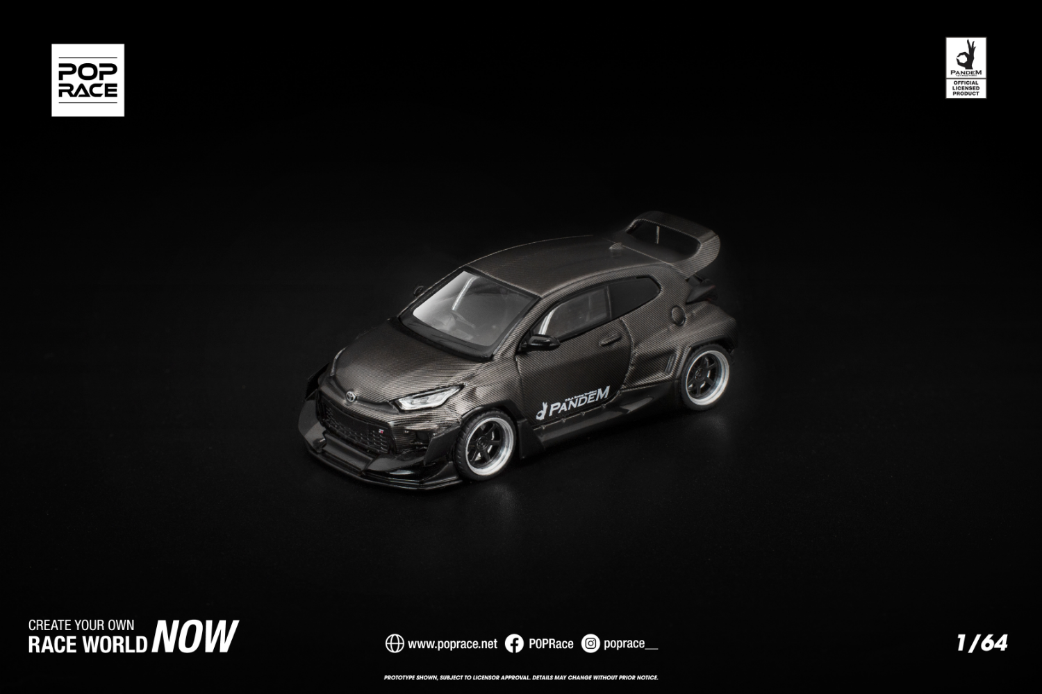 [POP RACE] 1:64 Pandem GR Yaris Carbon Edition