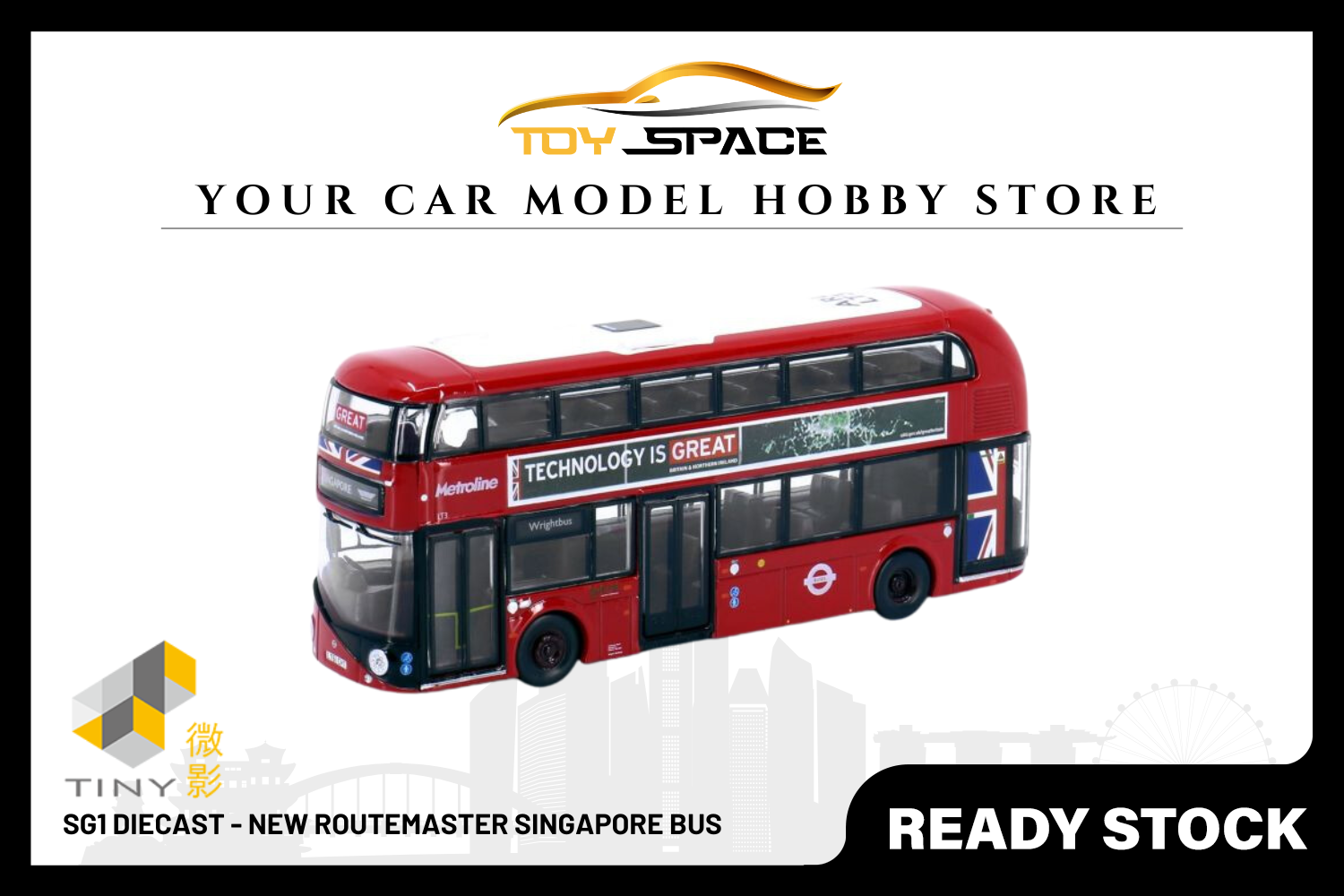 [TINY] SG1 Diecast - New Routemaster Singapore Bus