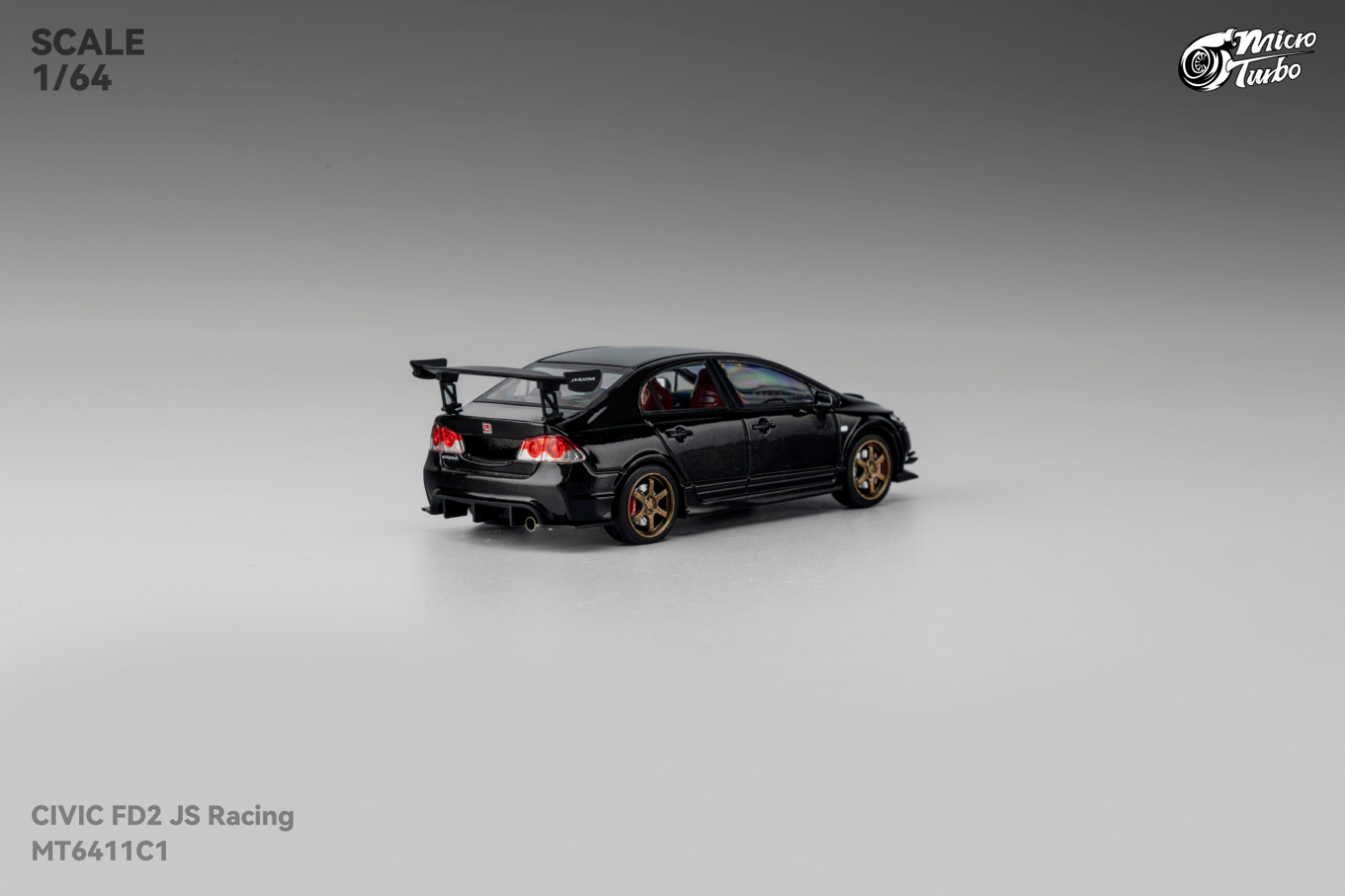 [MICRO TURBO] 1:64 Custom FD2 J’S Racing Metallic Black