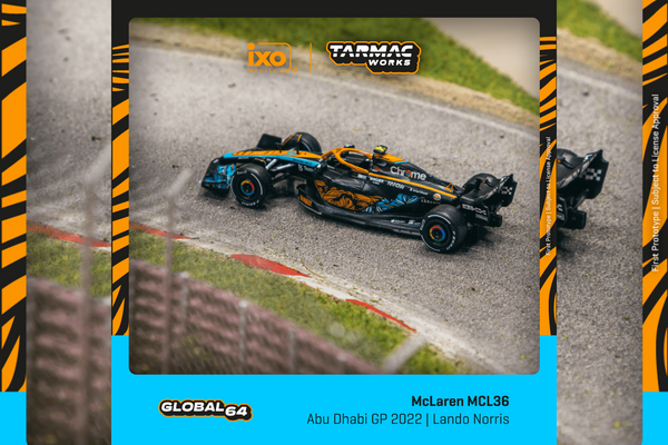 Tarmac Works 1/64 McLaren MCL36 Abu Dhabi Grand Prix 2022 Lando Norris - GLOBAL64