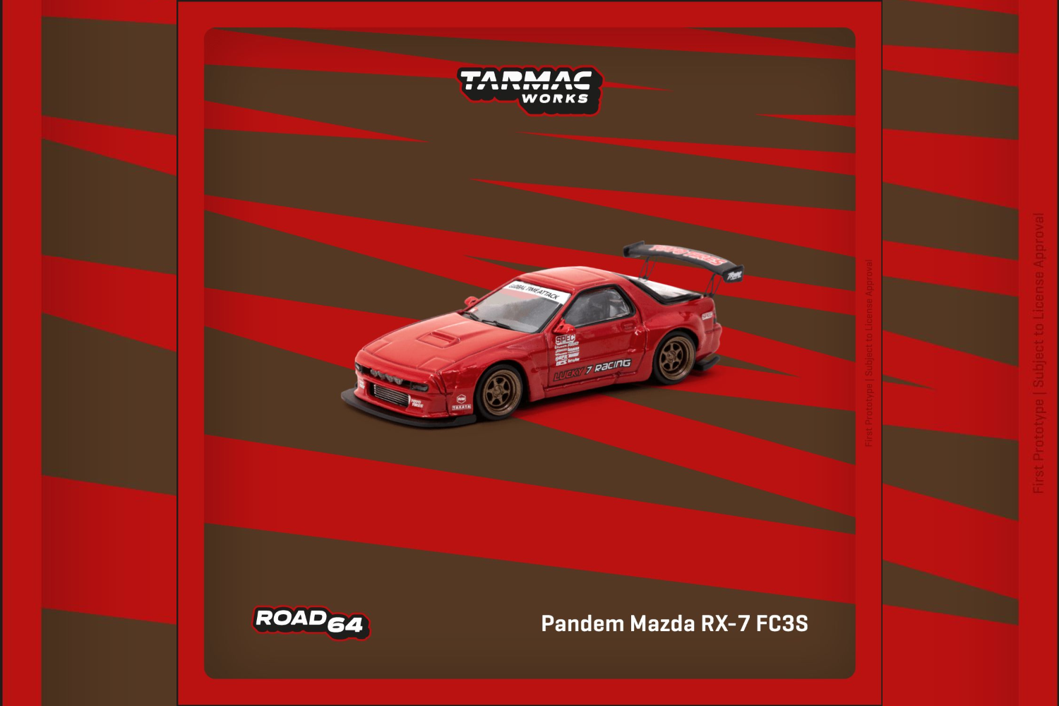 Tarmac Works 1/64 Pandem Mazda RX-7 FC3S Red - ROAD64