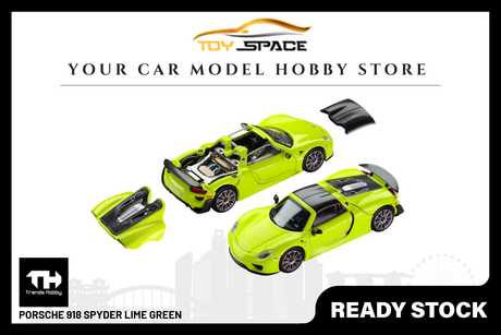 [TRENDS HOBBY] Porsche 918 Spyder Lime Green - Toy Space Diecast Online Store Singapore