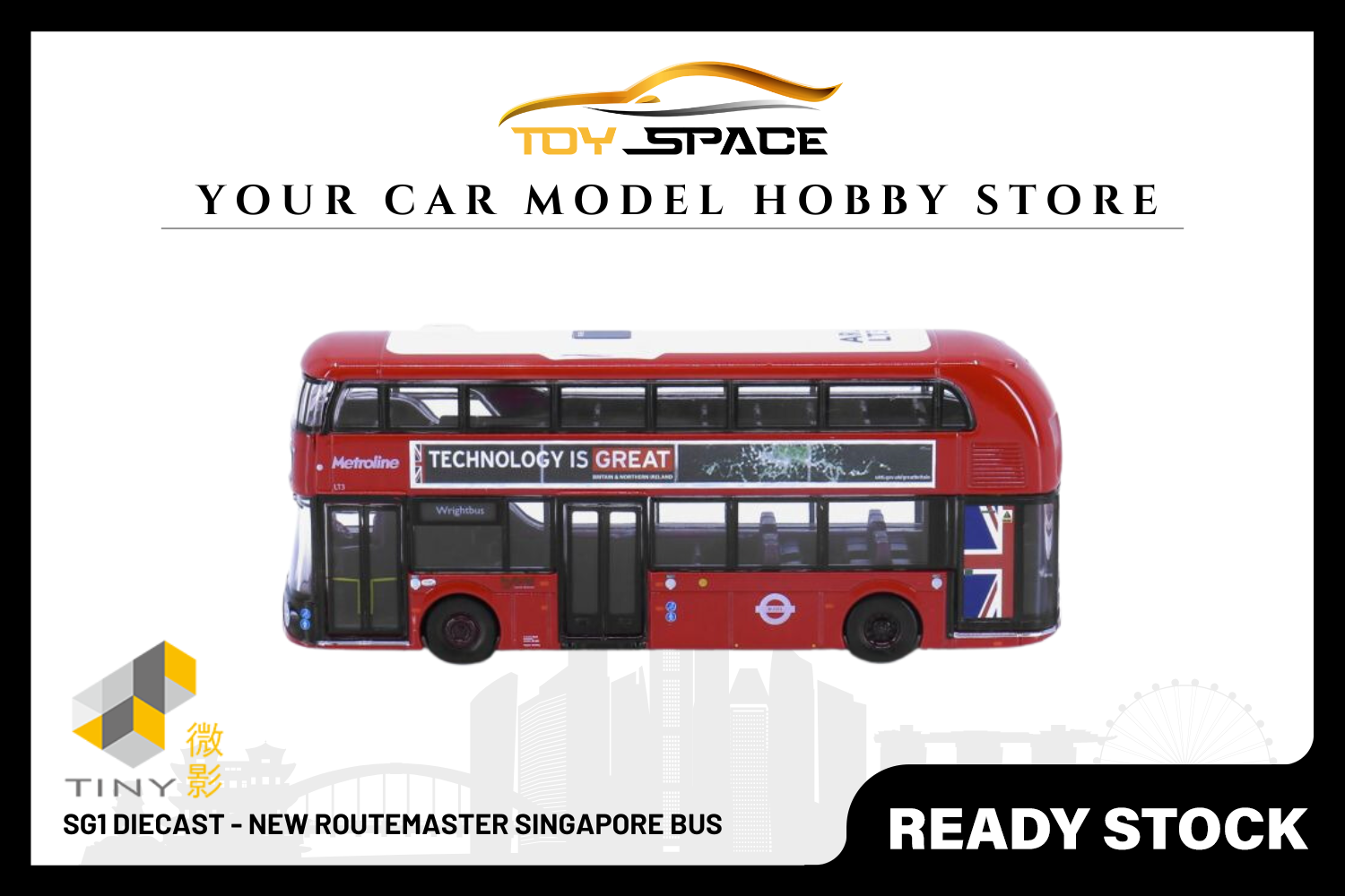 [TINY] SG1 Diecast - New Routemaster Singapore Bus